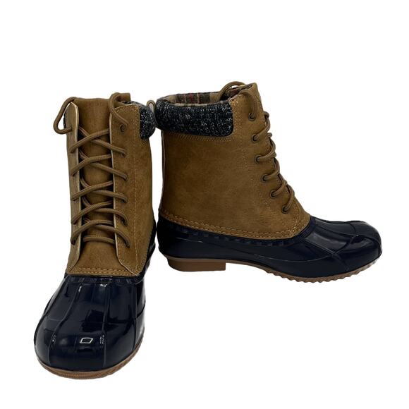 JUSTFAB Women's Evi Duck Boot in Tan Size 6.5 - Picture 2 of 8